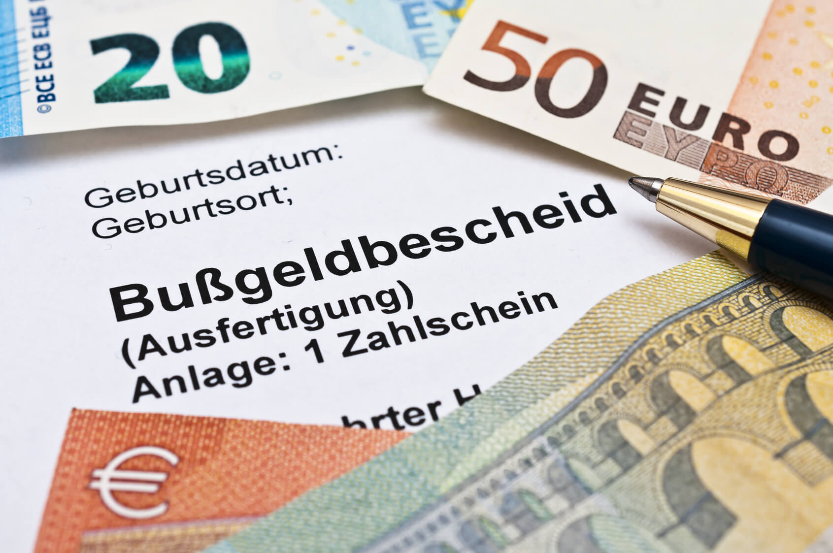 Geblitzt worden - Bußgeldbescheid Geblitzt worden - Bußgeldbescheid